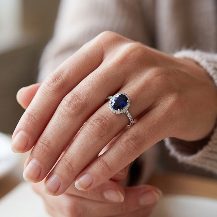 Bague Saphir Naturel 3.50 Carats