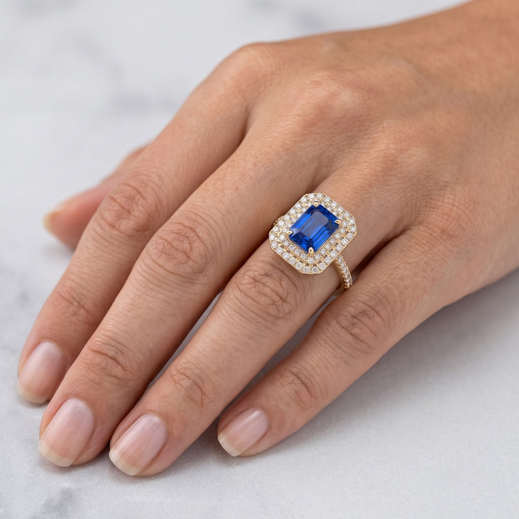 Bague Saphir Naturel 3.50 Carats