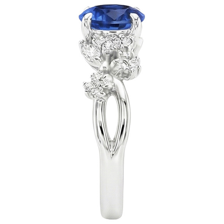 naturel marquise diamant 3carats bague vue de profil