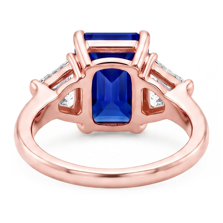 Bague Saphir Naturel 3 Carats - Or Rose 14K