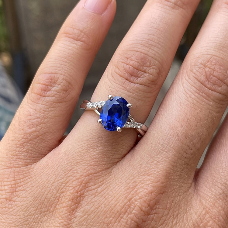 Bague Saphir Naturel 3 Carats