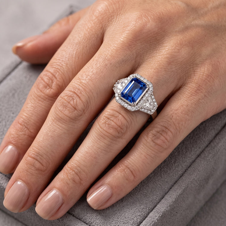 Bague Saphir Naturel 4.50 Carats