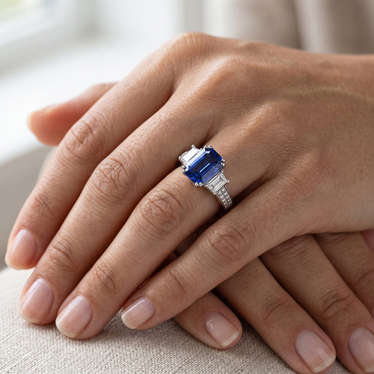 Bague Saphir Naturel 4.50 Carats