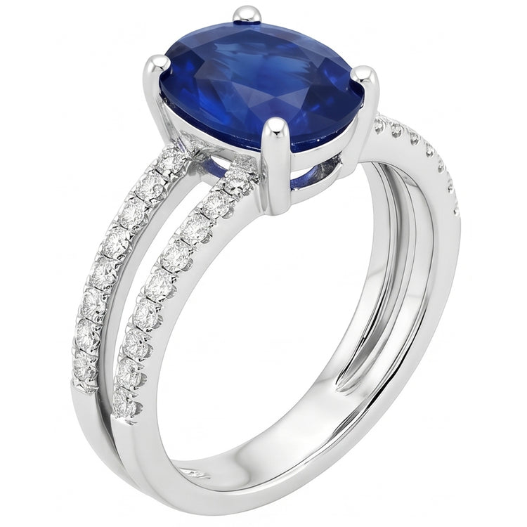 Bague Saphir Naturel 4 Carats
