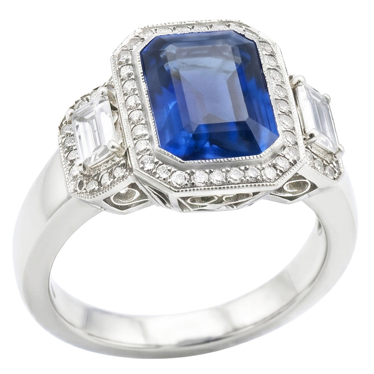 Bague Saphir Naturel 4 Carats