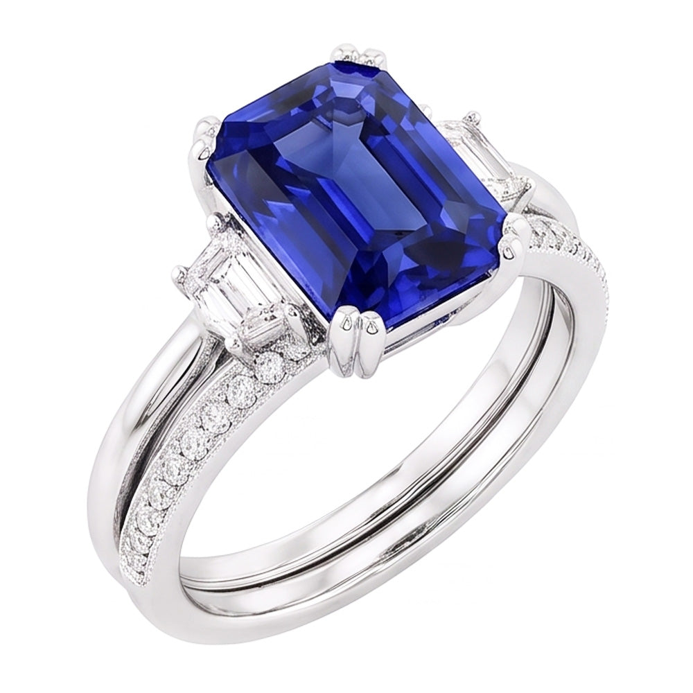 Bague Saphir Naturel 4 Carats