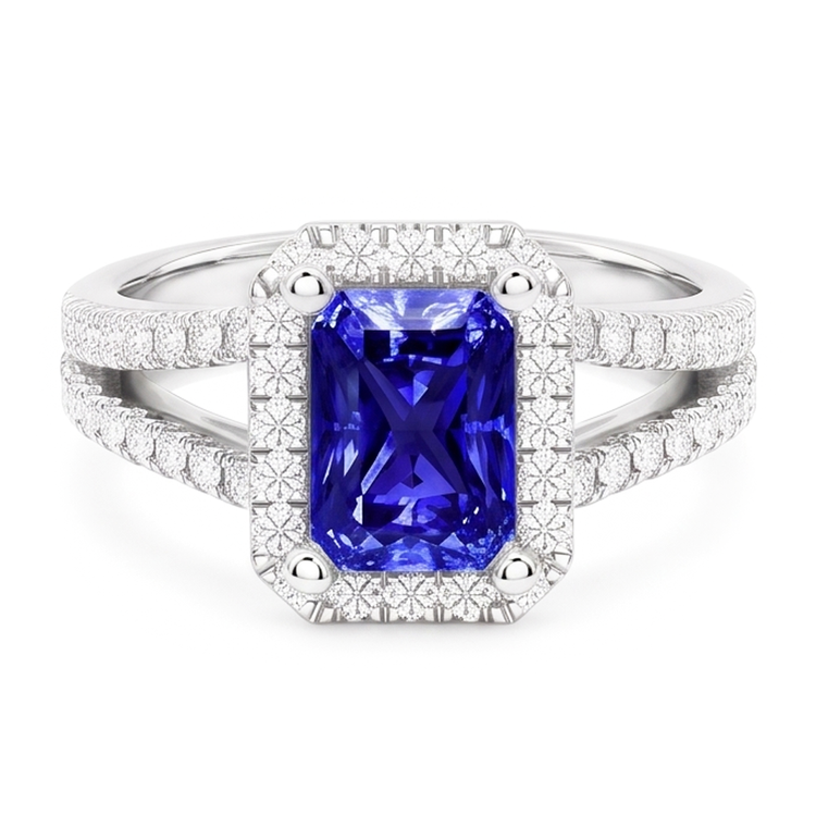 Bague Saphir Naturel 4 Carats