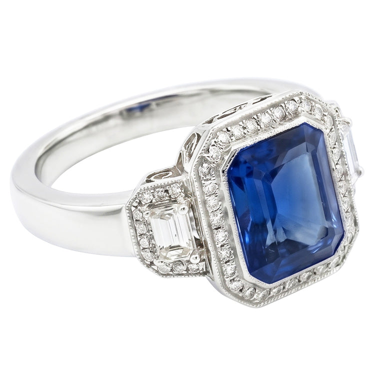Bague Saphir Naturel 4 Carats