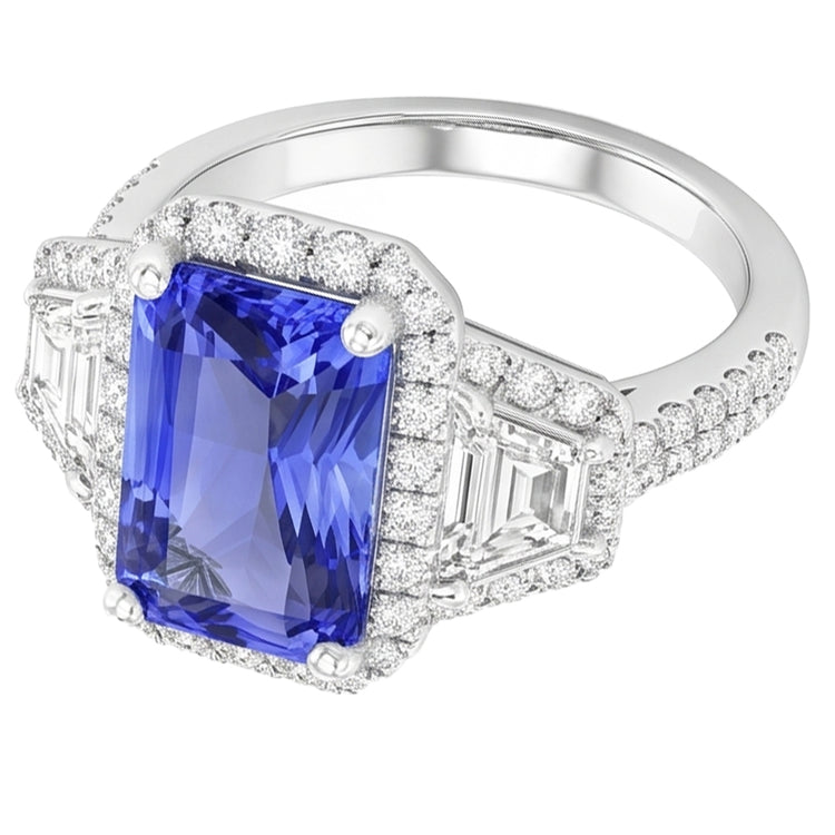 Bague Saphir Naturel 4 Carats