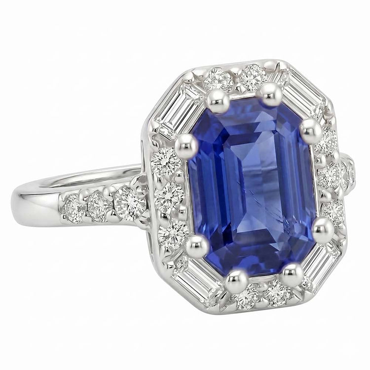 Bague Saphir Naturel 4 Carats