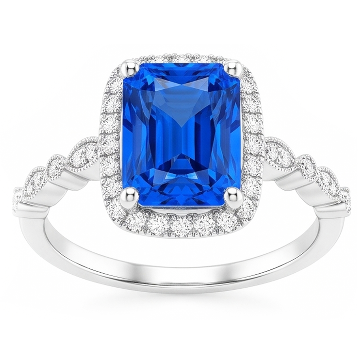 Bague Saphir Naturel 4 Carats