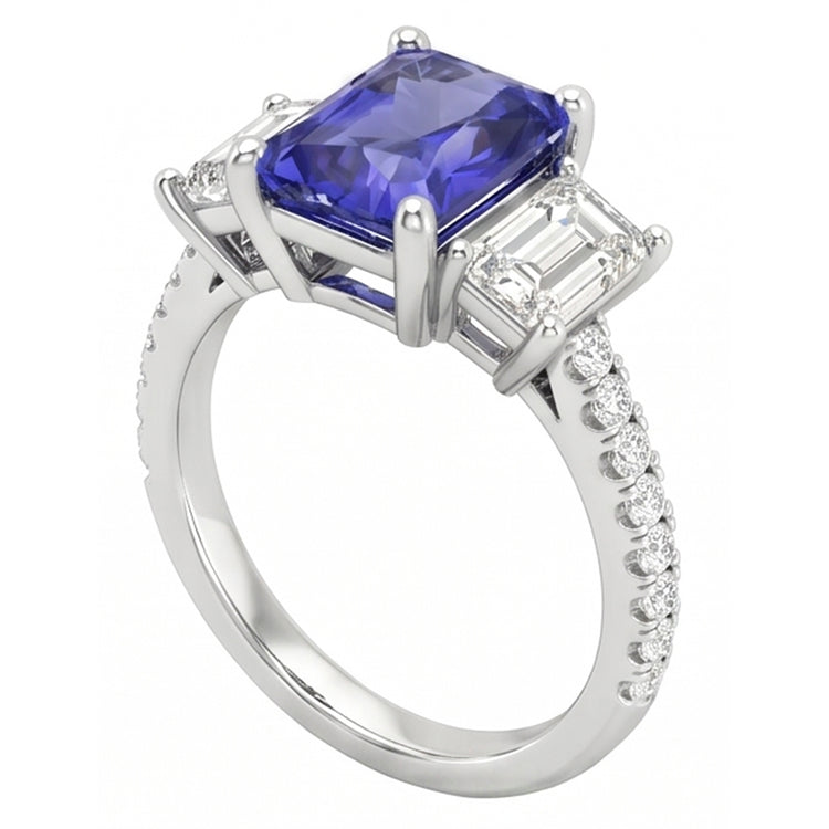 Bague Saphir Naturel 4 Carats