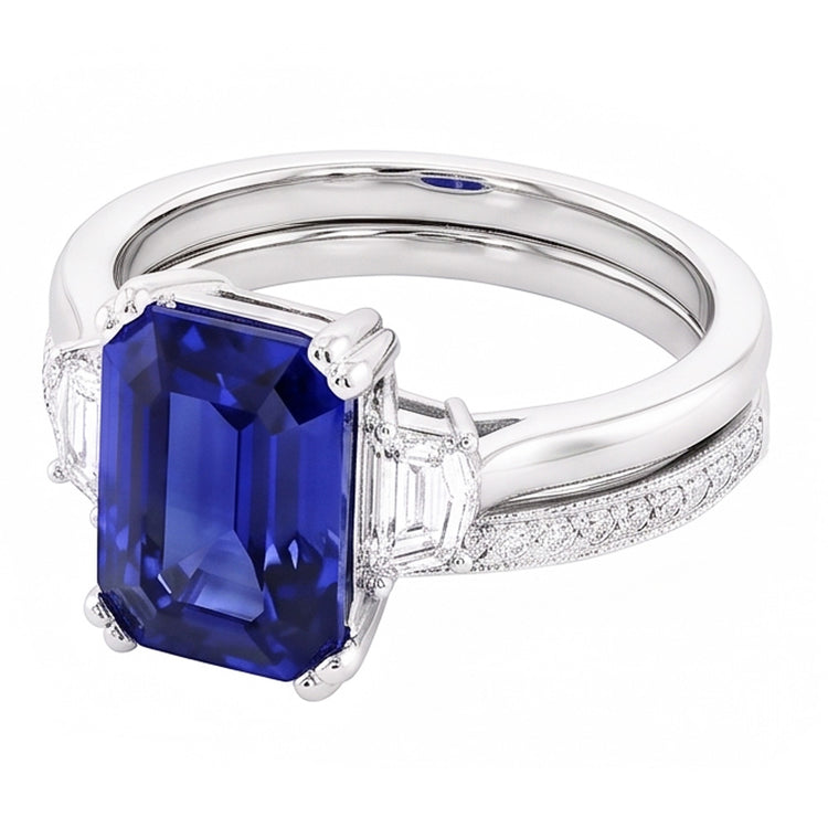 Bague Saphir Naturel 4 Carats