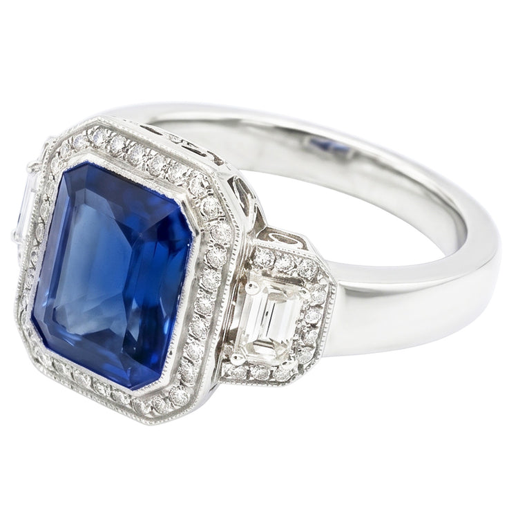 Bague Saphir Naturel 4 Carats
