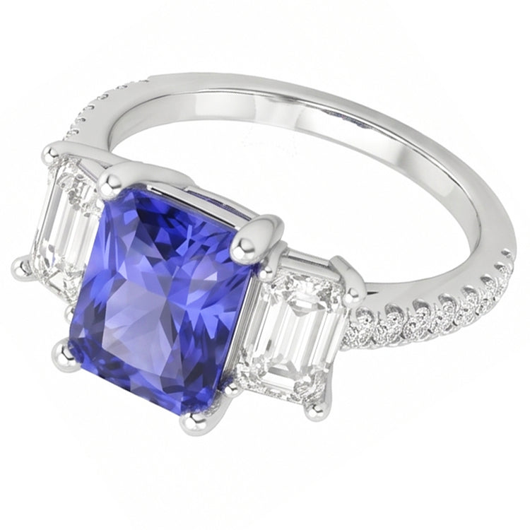 Bague Saphir Naturel 4 Carats