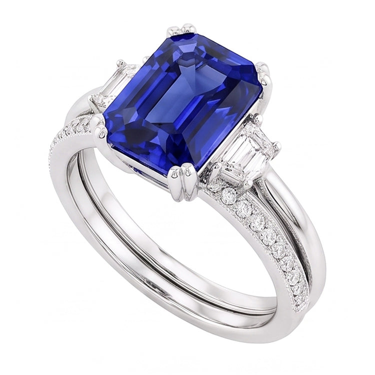 Bague Saphir Naturel 4 Carats