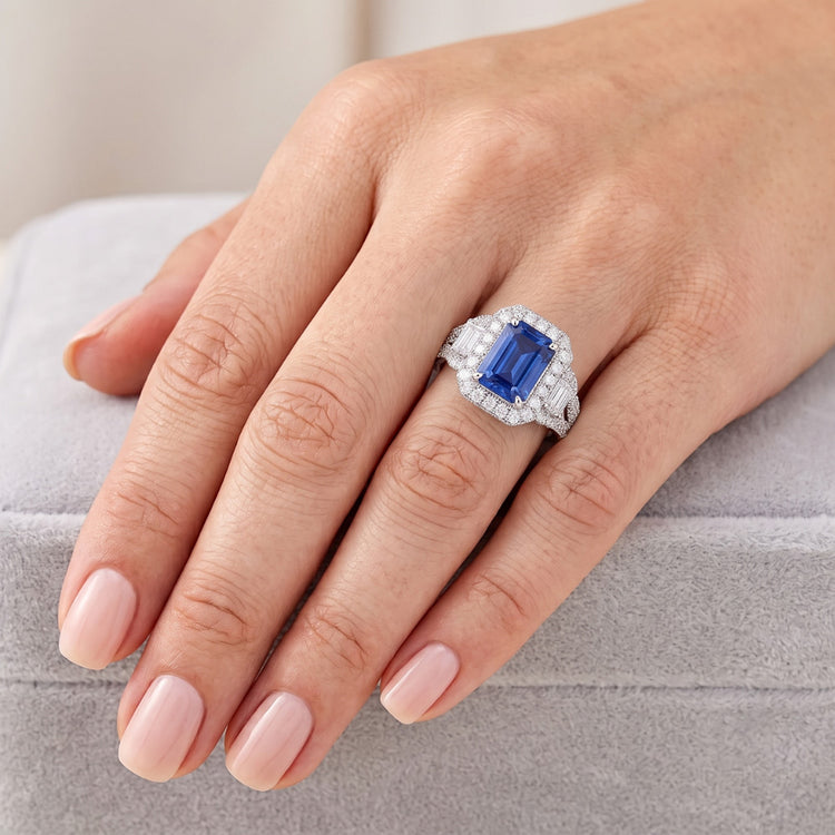 Bague Saphir Naturel 4 Carats