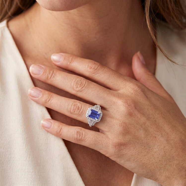 Bague Saphir Naturel 4 Carats