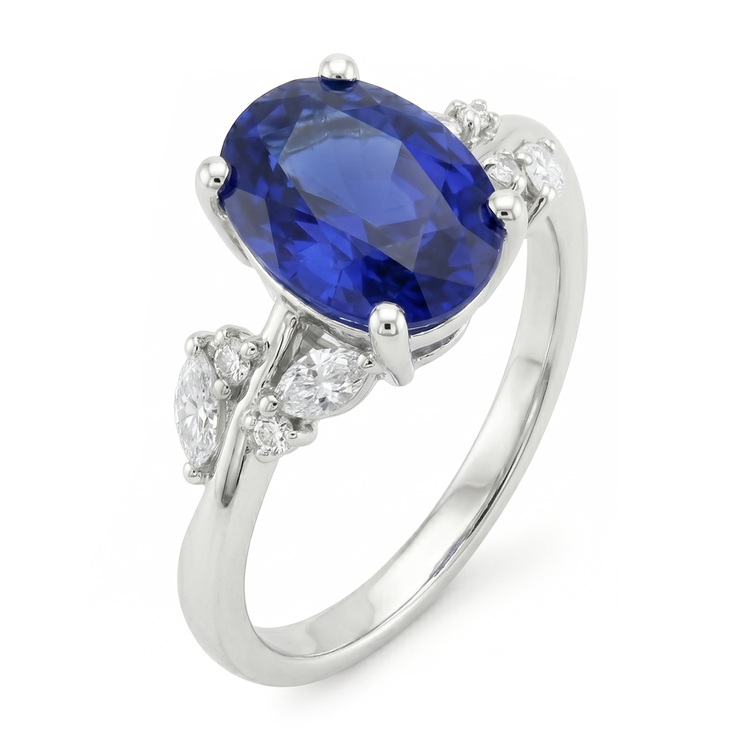 Bague Saphir Naturel 4 Carats