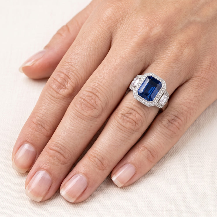 Bague Saphir Naturel 4 Carats