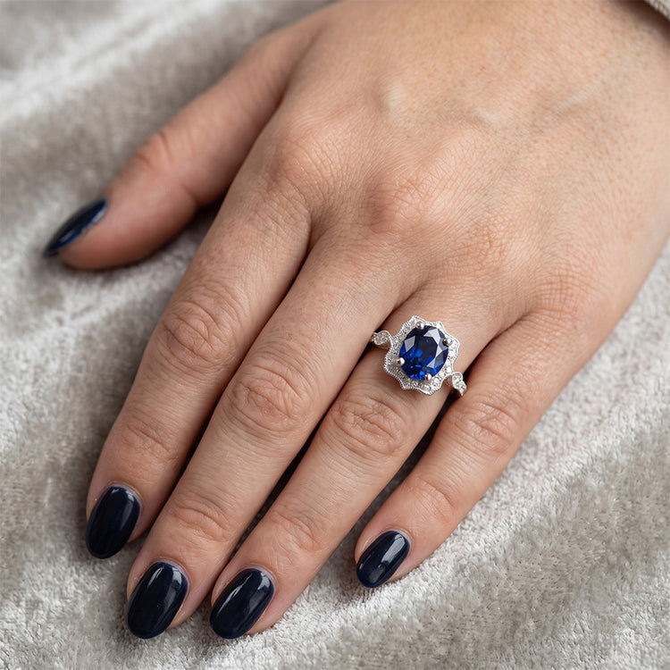 Bague Saphir Naturel 4 Carats