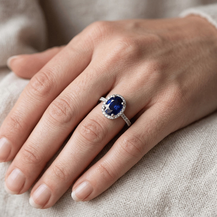 Bague Saphir Naturel 4 Carats