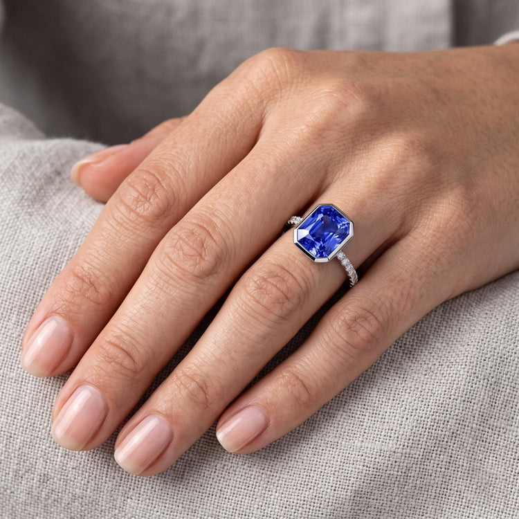 Bague Saphir Naturel 4 Carats