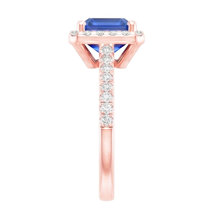 Bague Saphir Naturel 5.25 Carats - Or Rose 14K
