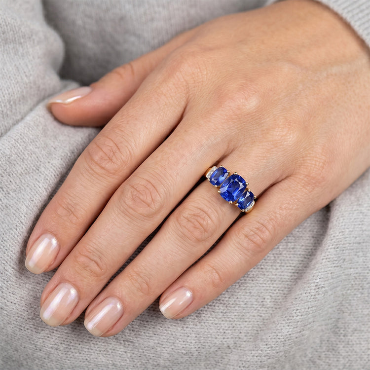 Bague Saphir Naturel 5.26 Carats