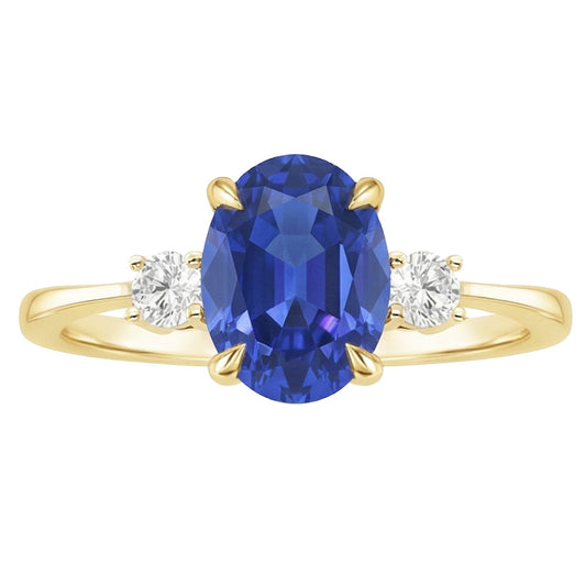 naturel round saphir 5.50carats bague détail rapproché
