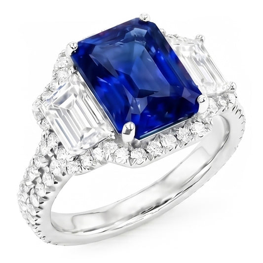 Bague Saphir Naturel 6 Carats