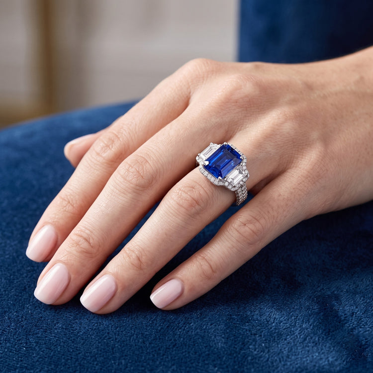 Bague Saphir Naturel 6 Carats