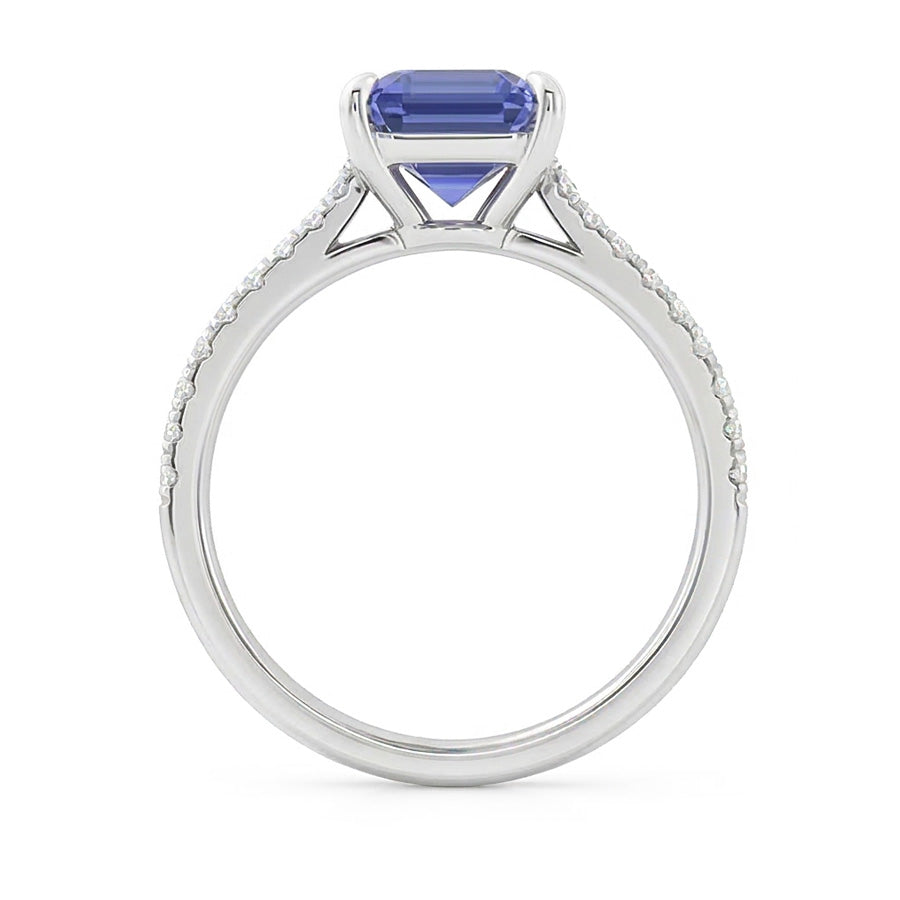 naturel diamant 3.50carats bague vue de profil