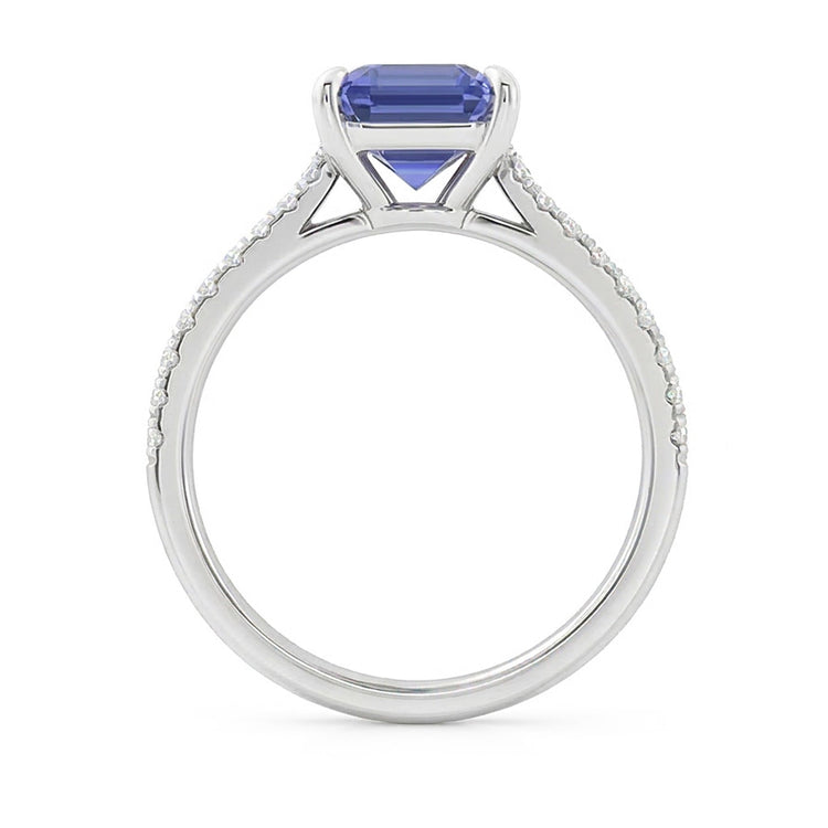 naturel diamant 3.50carats bague vue de profil