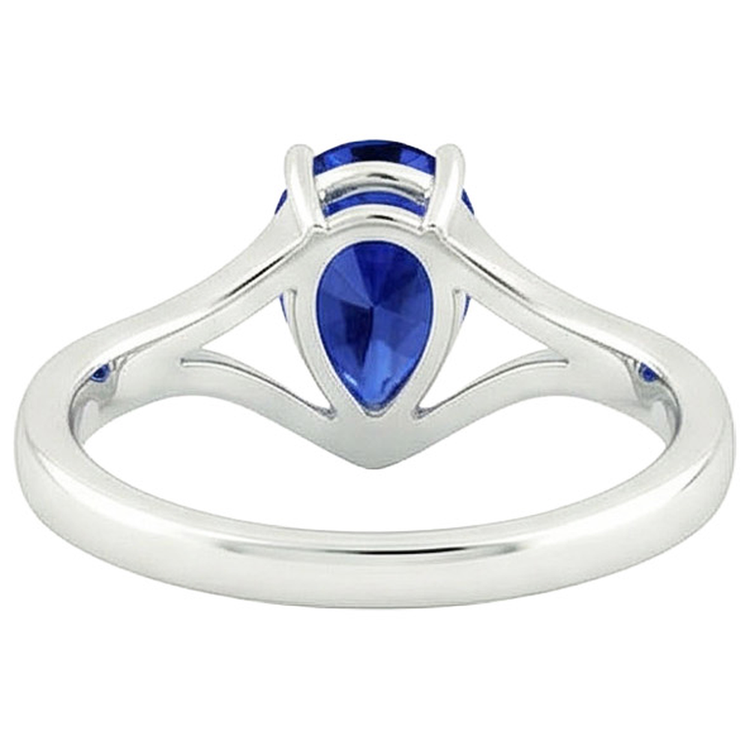 Bague Saphir Solitaire Madagascar Poire