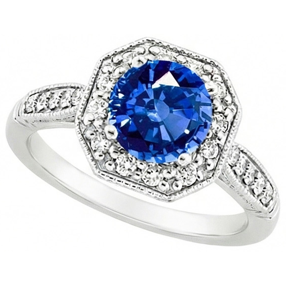 naturel round diamant 3.35carats bague détail rapproché