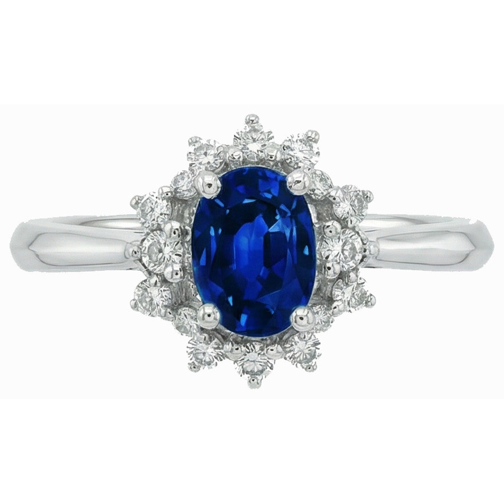 naturel oval diamant 3carats bague angle de côté