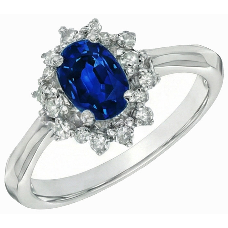 naturel oval diamant 3carats bague vue de face