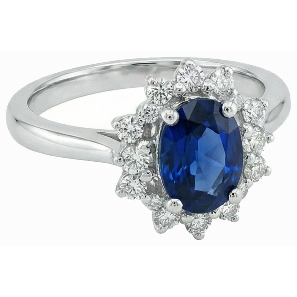 naturel oval diamant 3carats bague détail rapproché