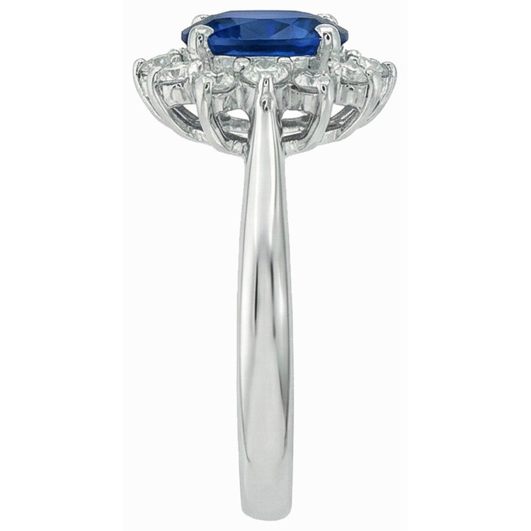naturel oval diamant 3carats bague vue de dessus