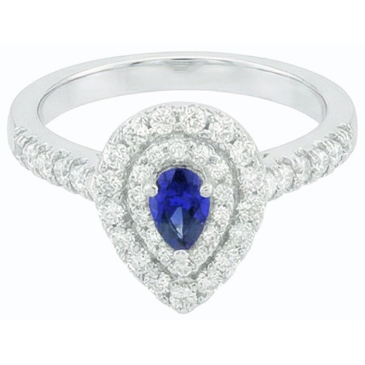 naturel pear diamant 3carats bague angle de côté