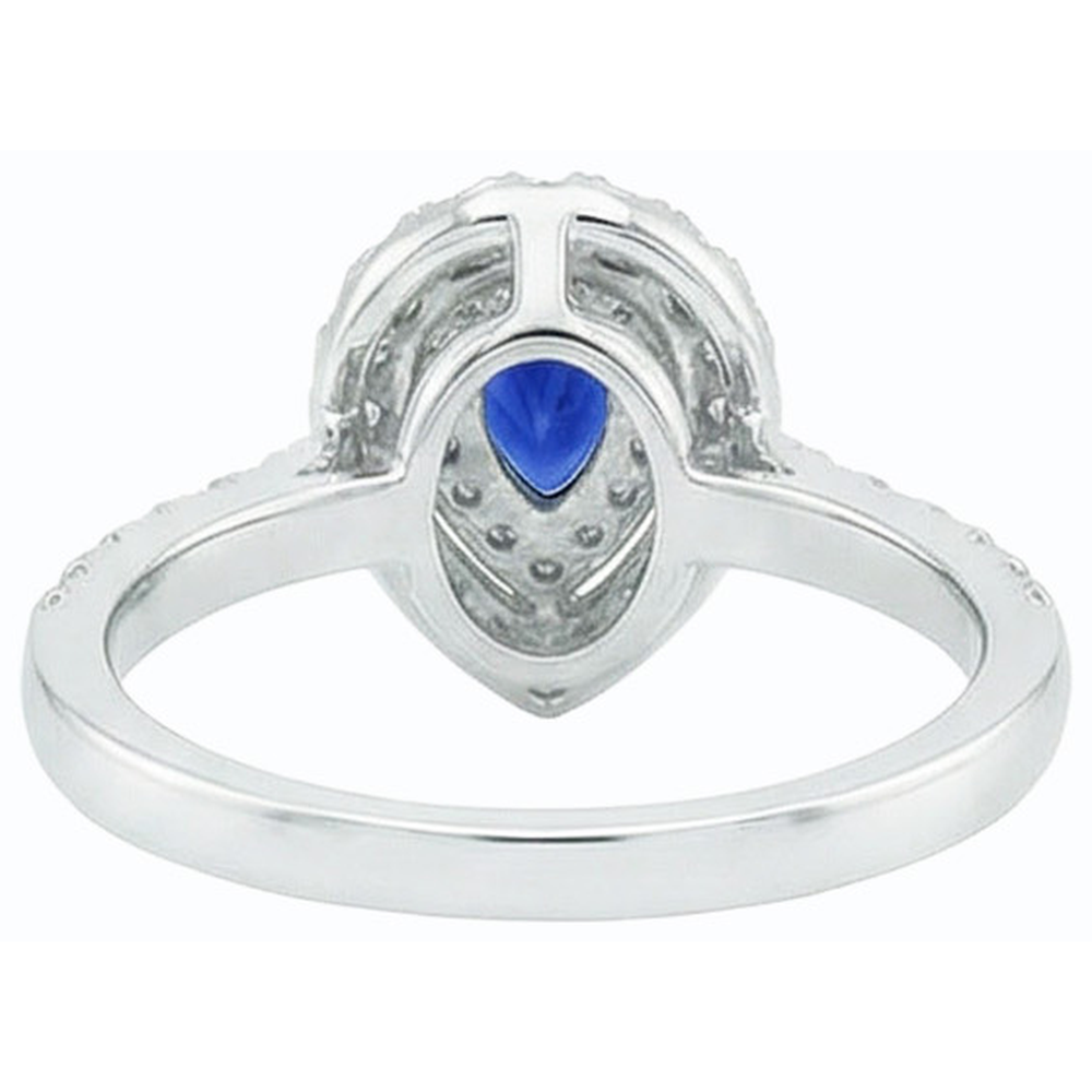 naturel pear diamant 3carats bague détail rapproché