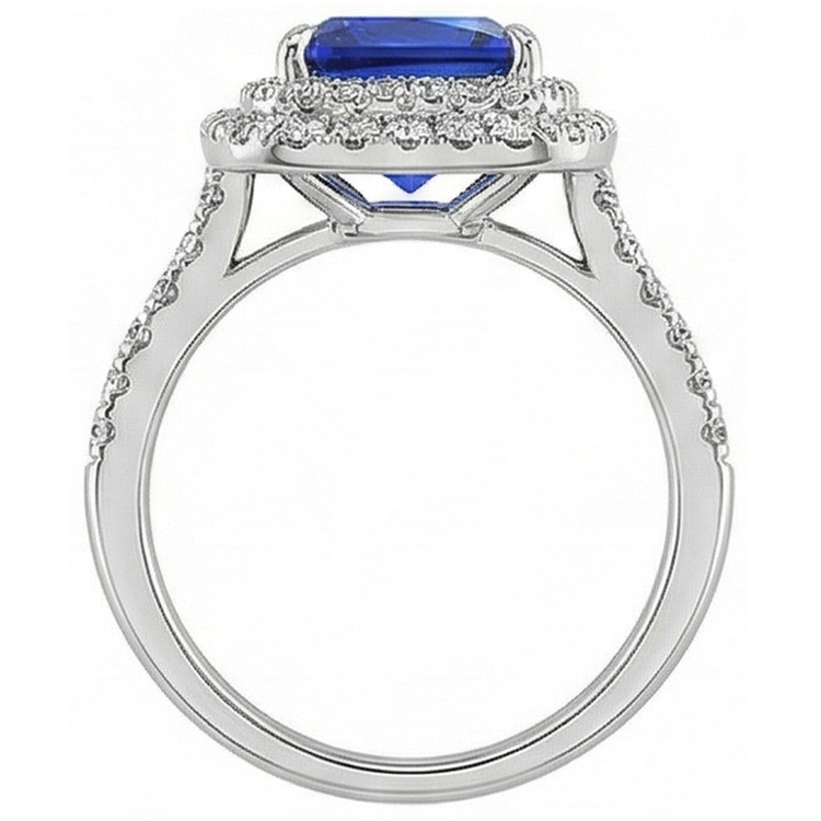 naturel diamant 4.50carats bague sur blanc