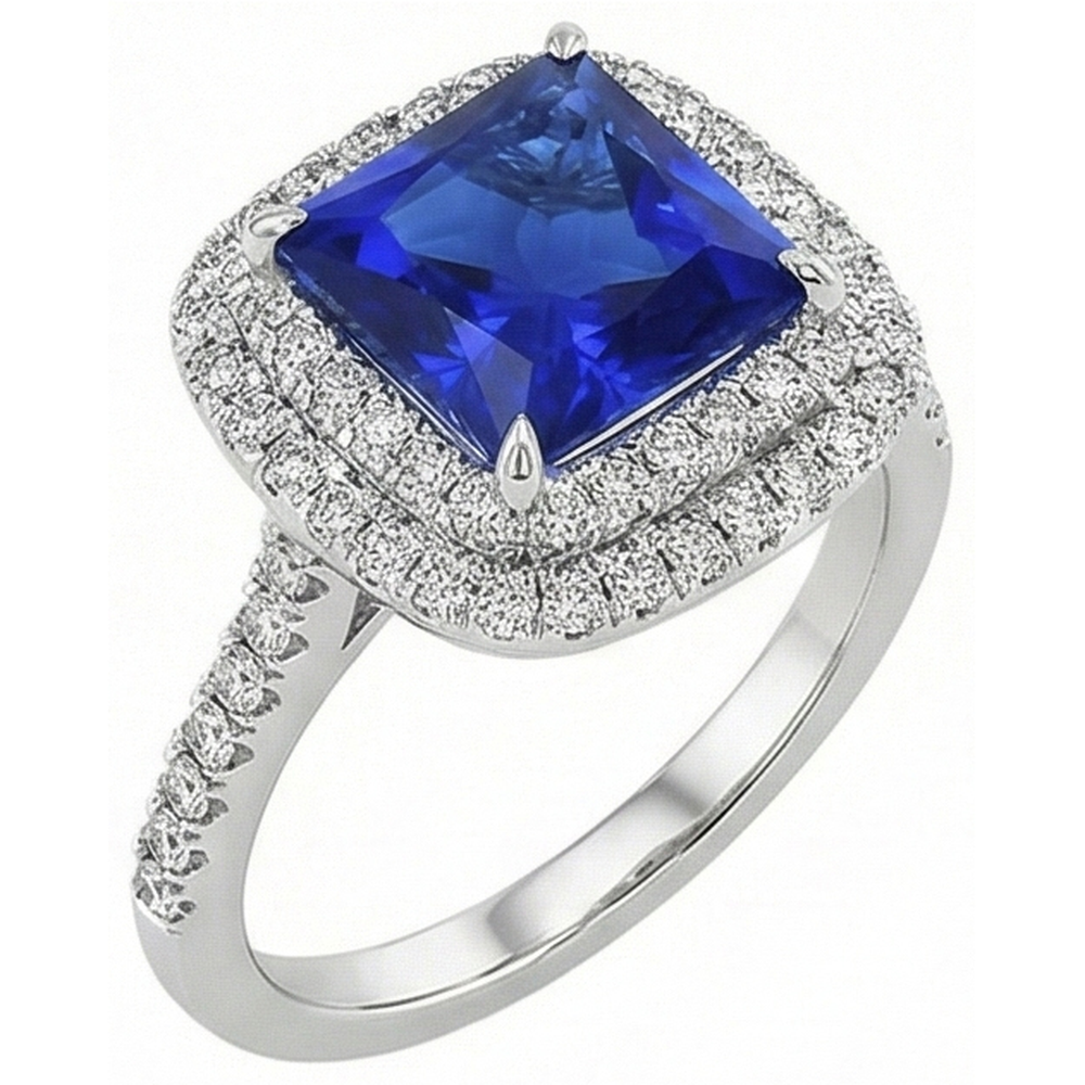 naturel diamant 4.50carats bague angle de côté