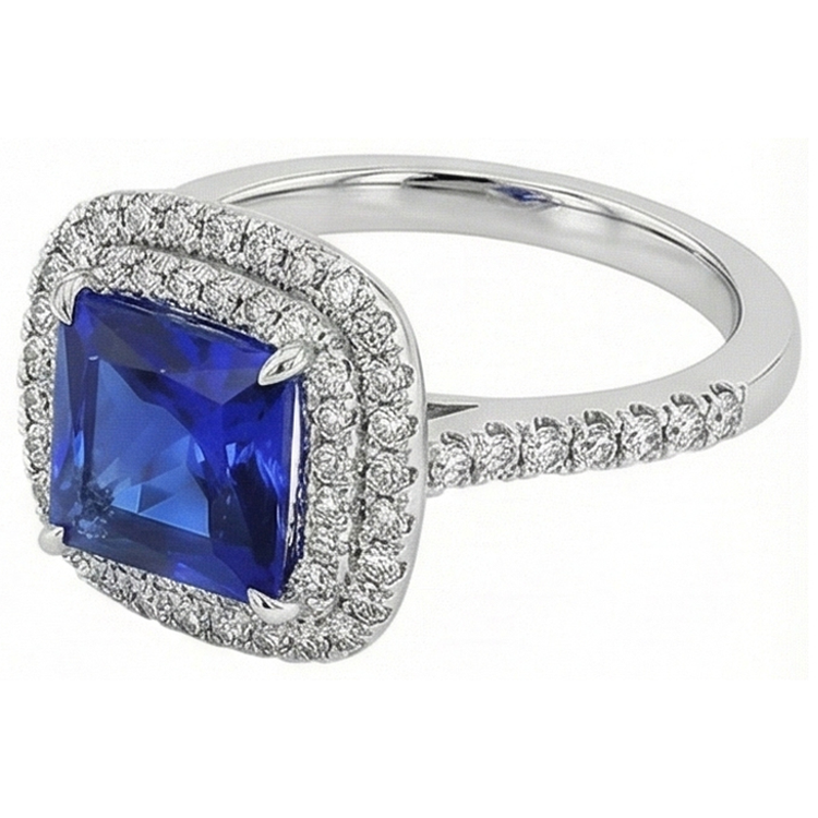 naturel diamant 4.50carats bague vue de dessus