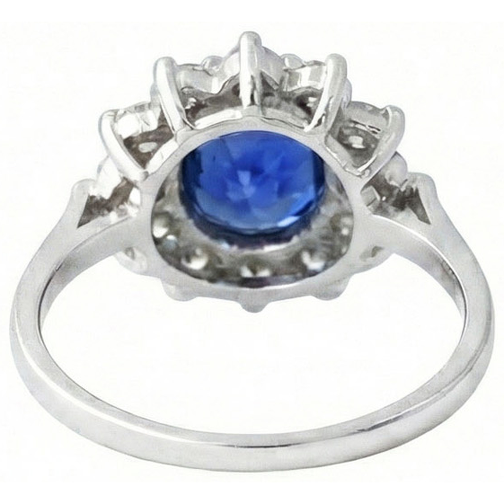 naturel round diamant 6.50carats bague vue de profil