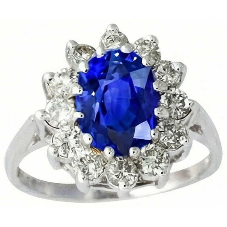 naturel round diamant 6.50carats bague angle de côté