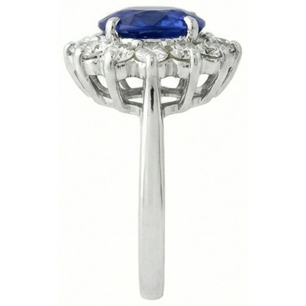 naturel round diamant 6.50carats bague vue de dessus