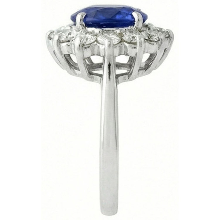 naturel round diamant 6.50carats bague vue de dessus