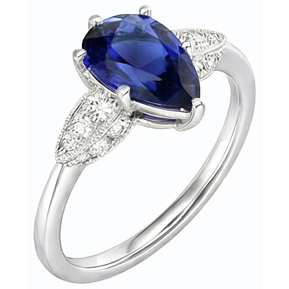 naturel baguette diamant 3.50carats bague vue de face